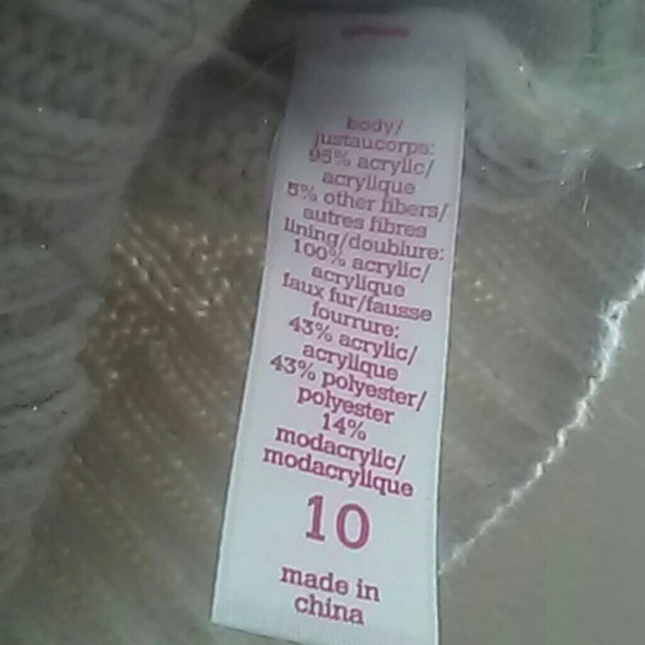 New Justice Girls Faux Fur Zip Up Vest - Picture 4 of 5